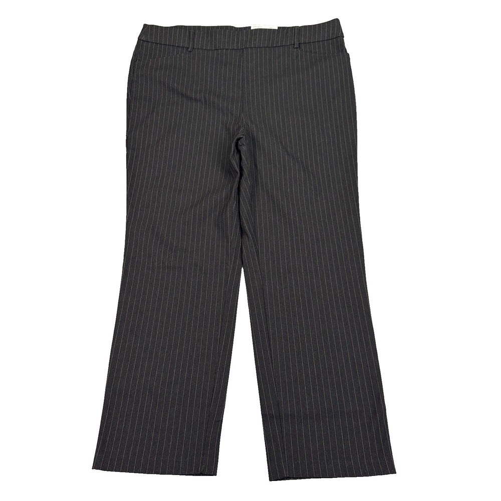Rafaella Pull-on Stretch Dress Pant Womens Size 18 Graphite Pinstripe Slacks NWT